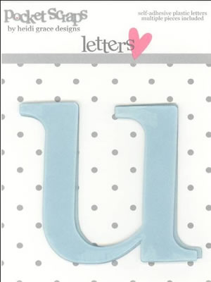 Heidi Grace - Inspire Me - Plastic Alpha Stickers u - 2/pk  (sold in 3's)